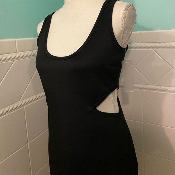 Black Cut Out Tight Dress - Picture 1 of 8